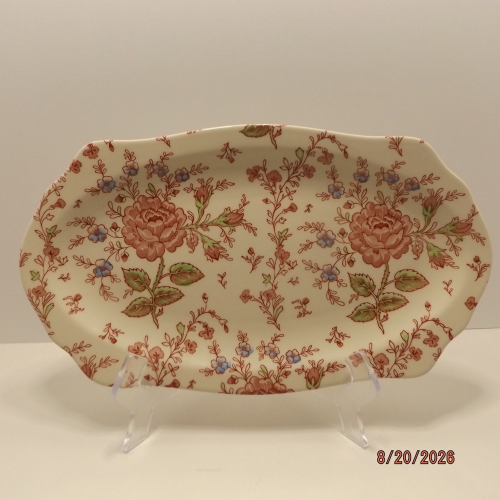 Johnson Brother Rose Chintz Sandwich Tray